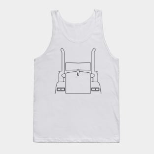 Kenworth truck outline graphic (black) Tank Top